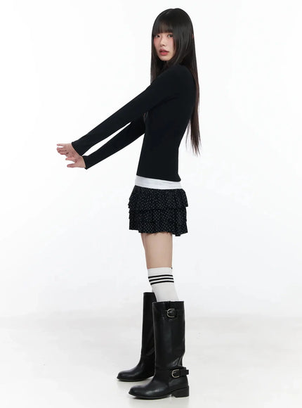 polka-dot-ruffle-mini-skirt-if505