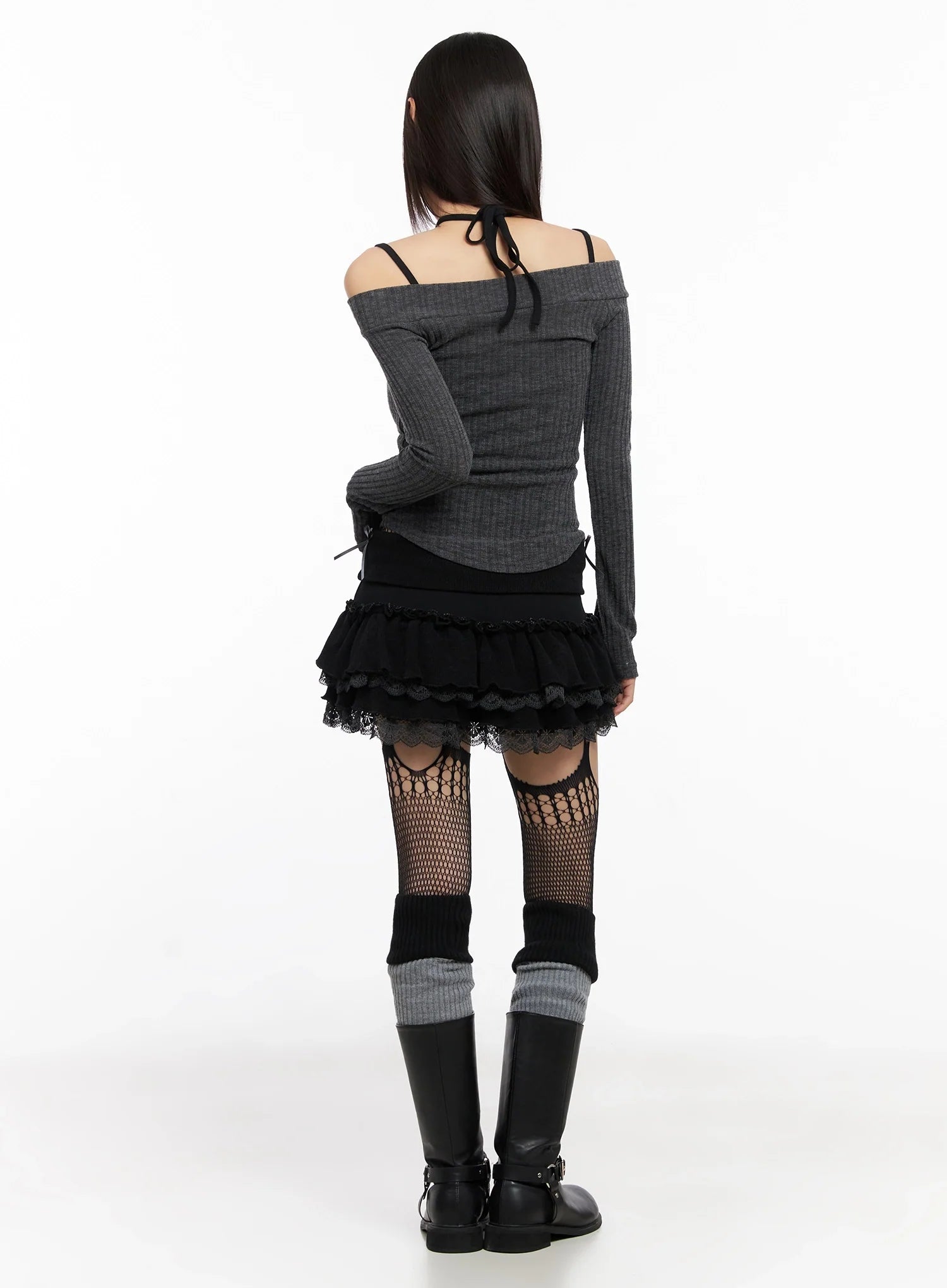 Off-Shoulder V-Neck Top IN503