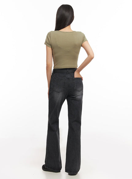 Square Neck Crop Tee IA504