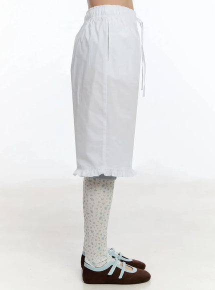 Frilled Cotton Shorts IM509