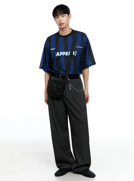 Men's Pintuck Wide-Leg Pants IG520