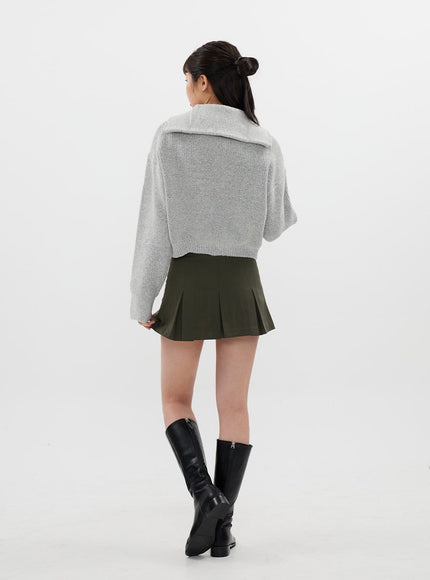 Two Way Zip Up Knit C7102