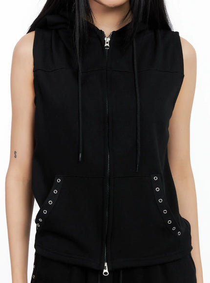 eyelet-hooded-vest-zip-up-cl529