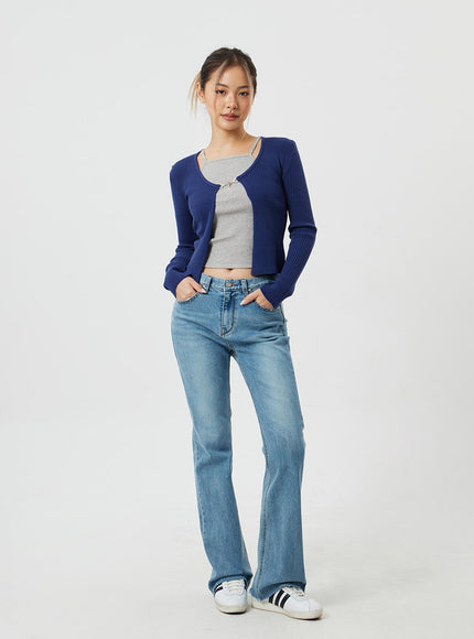 Ribbed Knit Cardigan CM303