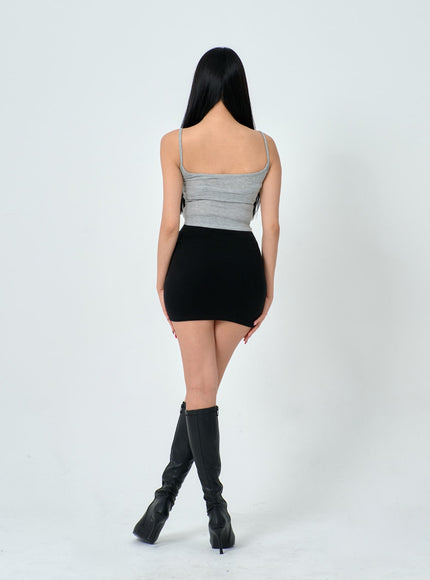 Mesh Detail Crop Sleeveless Top IN25