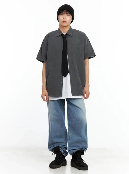 mens-collared-short-sleeve-button-up-top-il516