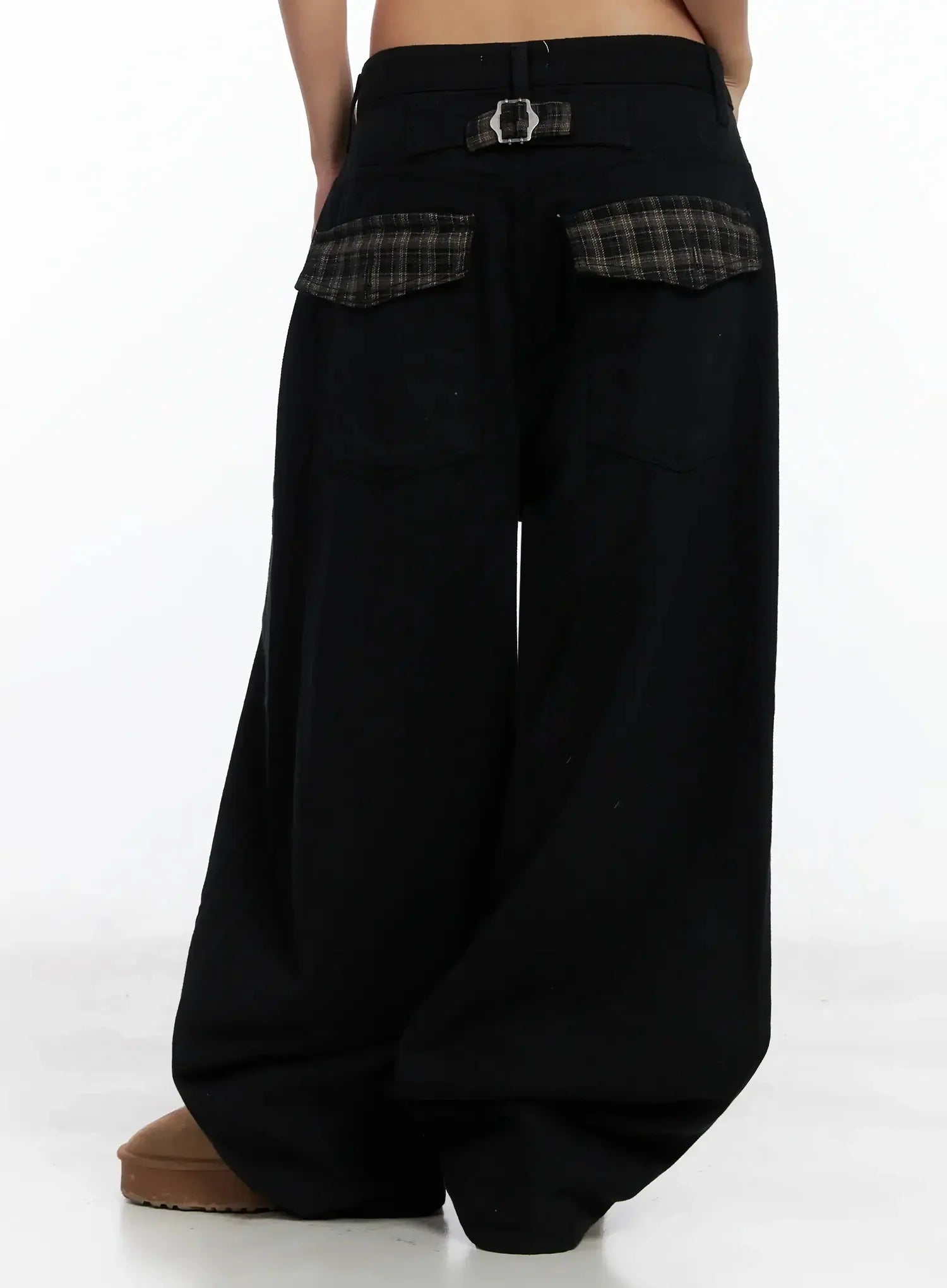 plaid-accent-wide-leg-pants-in528