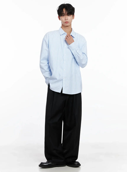 Men's Classic Striped Oxford Shirt IO516