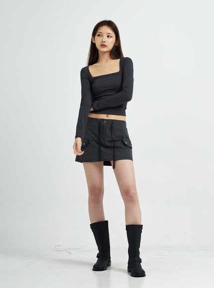 Square Crop Long Sleeve T-Shirt CS13