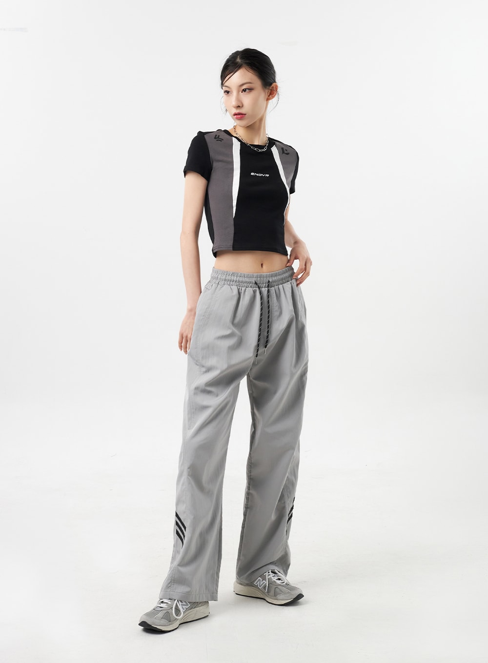 Wide bottom best sale track pants