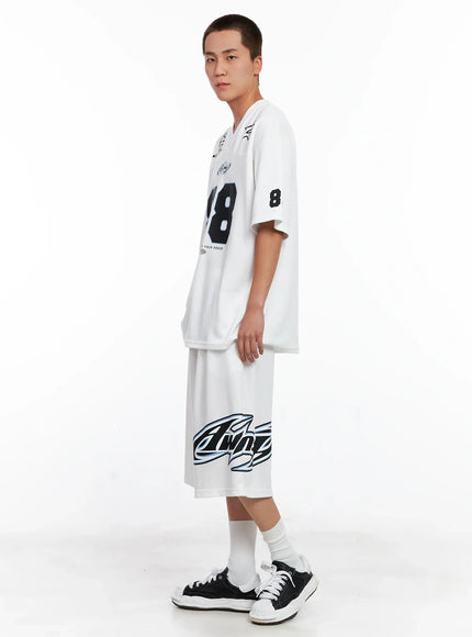 Men's Graphic Logo Athletic Shorts IG508