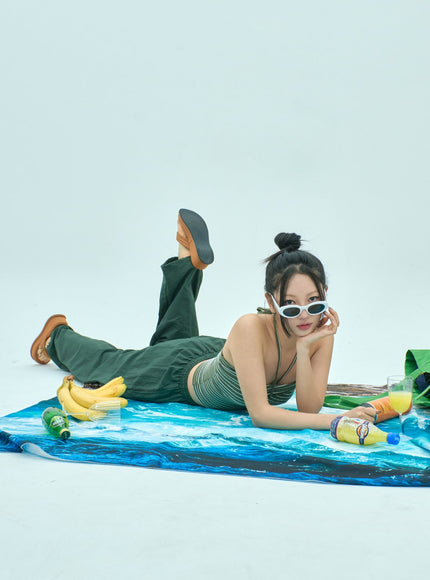 Drawstring Baggy Track Pants IF309