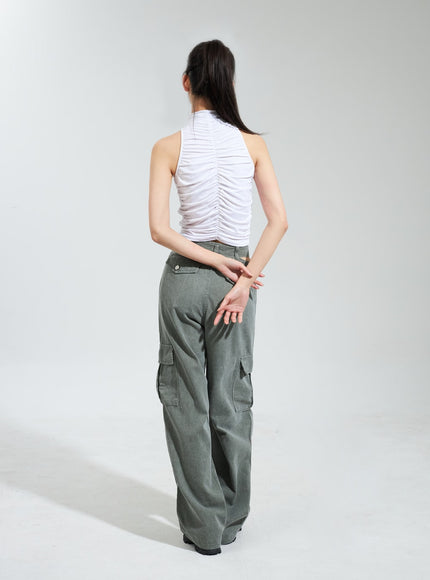 Cut Out Cargo Pants IY318