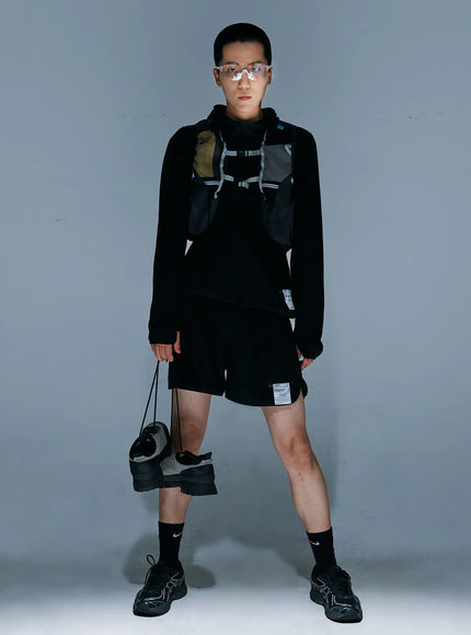 Men's Logo Detail Long Sleeve Hoodie IS502