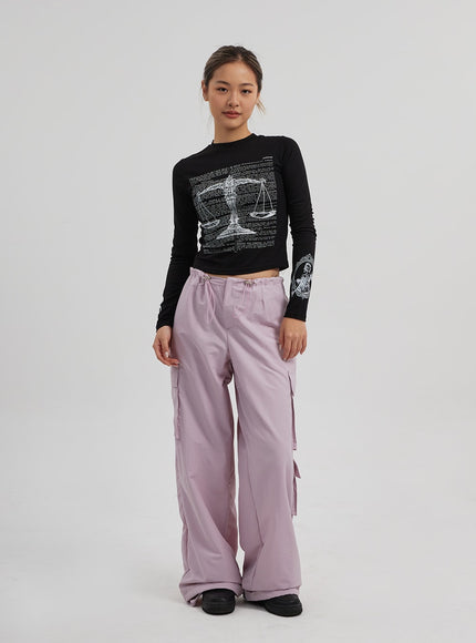 Pantalon Cargo Baggy à Cordon CF313