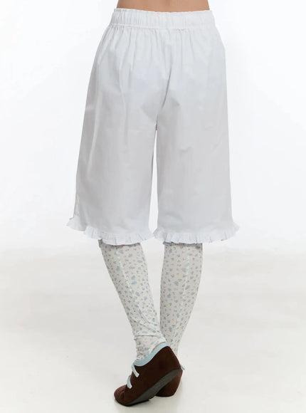 Frilled Cotton Shorts IM509