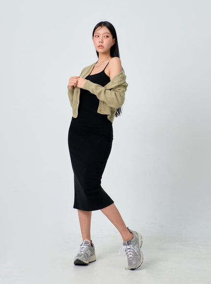 Thin Strap Maxi Dress IJ330