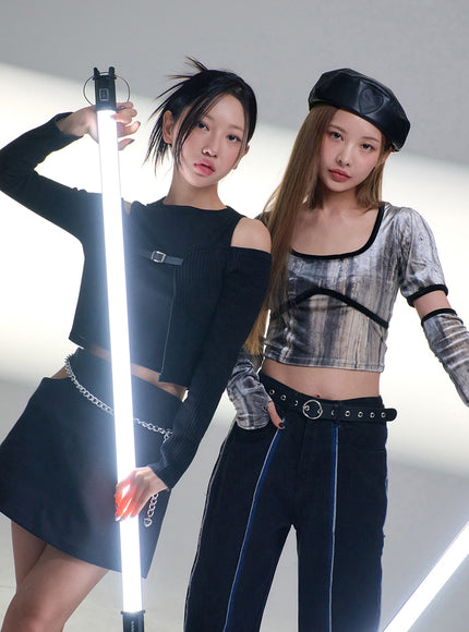 Cut Out Side Mini Skirt BD23