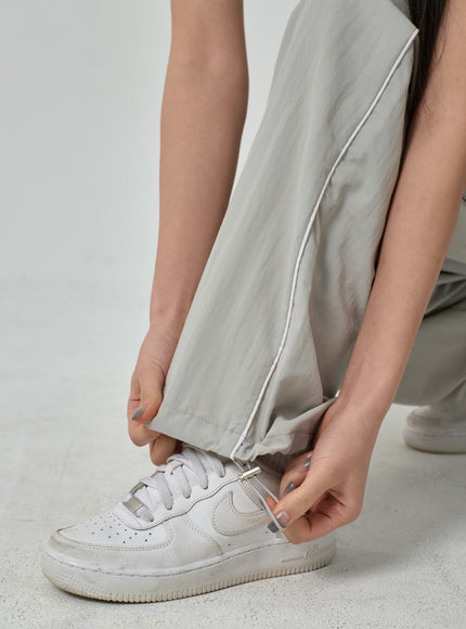 Pantalon de survêtement en nylon avec cordon de serrage IF315