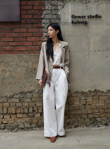 Baggy Cotton Tailored Pants IA325