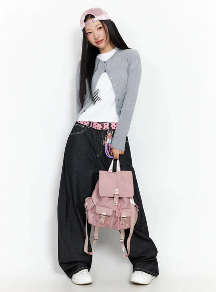 Arlet Wide-Leg Black Jeans CA513