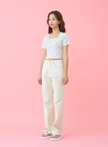 Basic Semi Wide Cotten Pants BG04