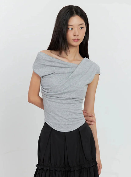 Off-Shoulder Draped Top IL528