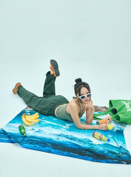 Drawstring Baggy Track Pants IF309