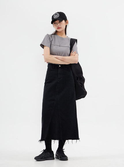 Denim Maxi Skirt CM3