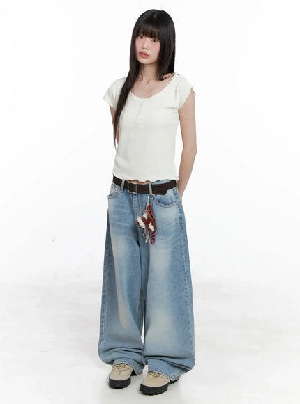 lace-trimmed-button-short-sleeve-il531