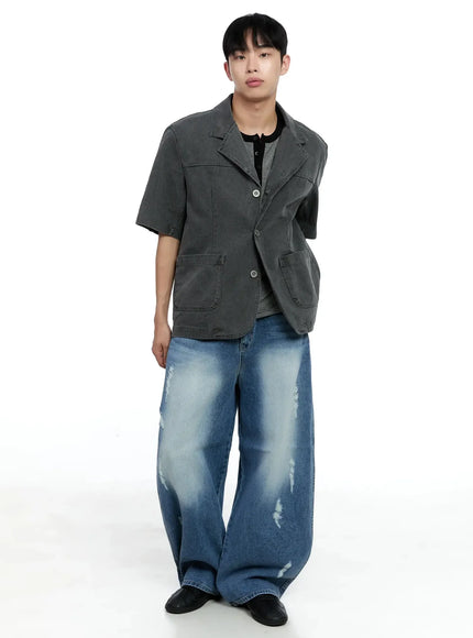 Men's Distressed Baggy Jeans IG520