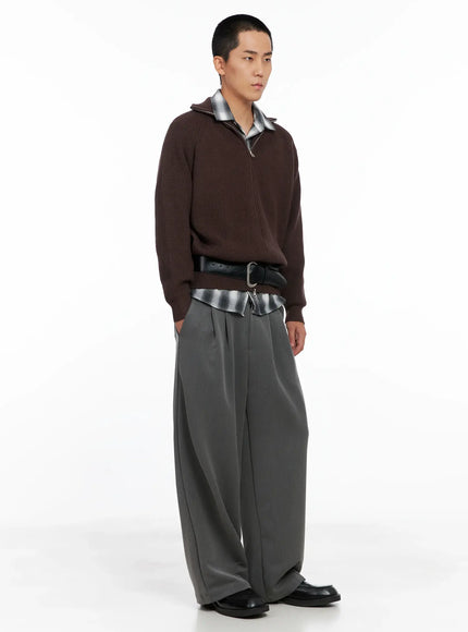 Men's Pintuck Wide-Leg Trousers IS502
