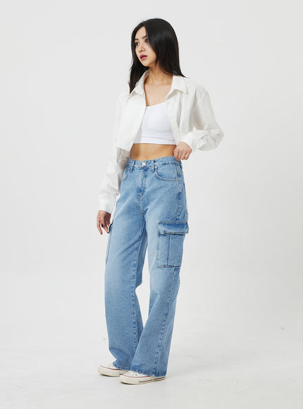 Wide Leg Cargo Jeans BF323