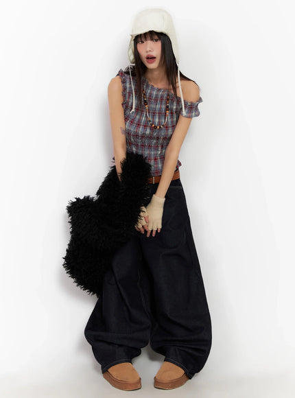 plaid-off-shoulder-top-in503