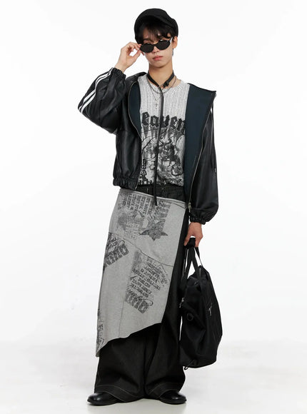 Men's Dark Denim Wide Pants IO516