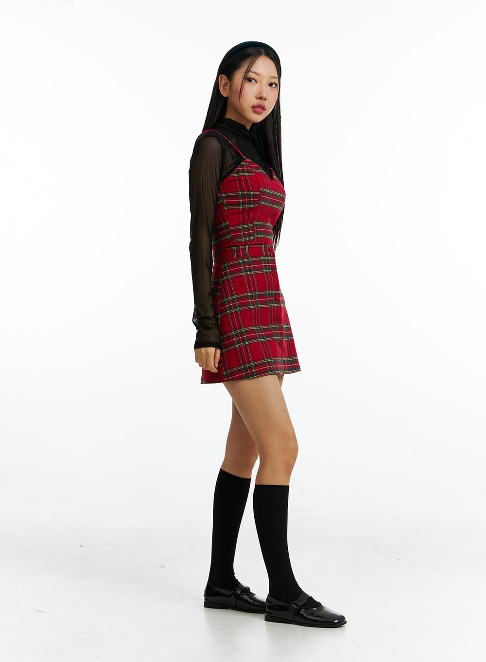 plaid-v-neck-bustier-in323