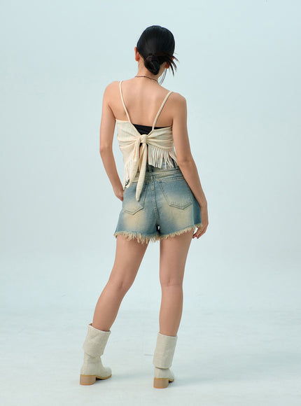 back-tie-fringe-top-bu308