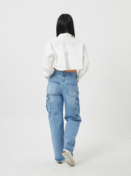 Wide Leg Cargo Jeans BF323