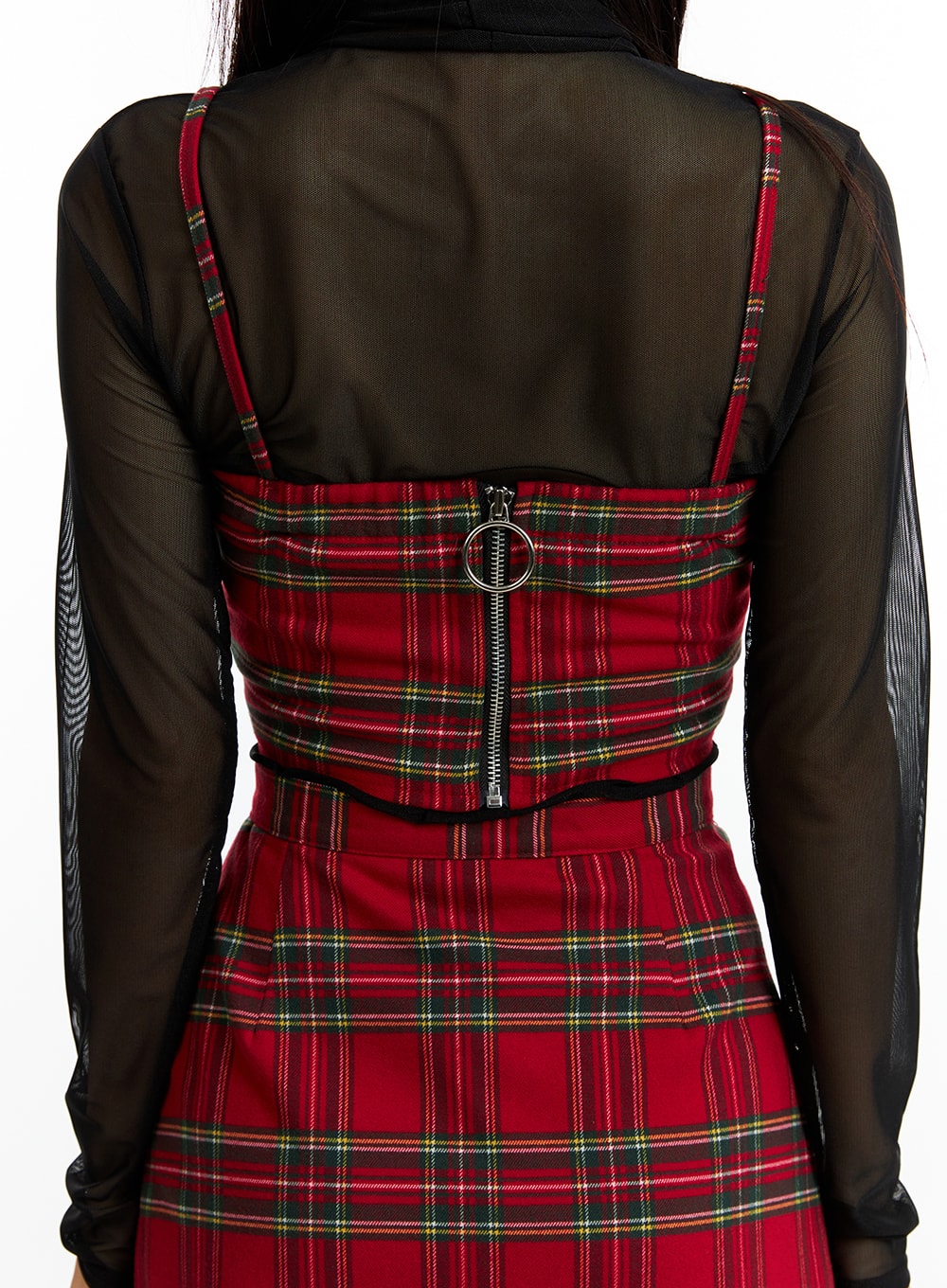 plaid-v-neck-bustier-in323