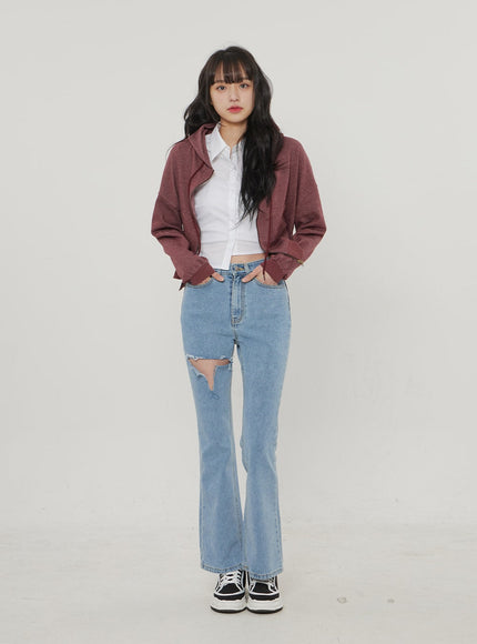 Ripped Bootcut Jeans BF306