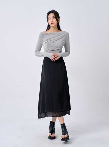 Lace Maxi Skirt BA321