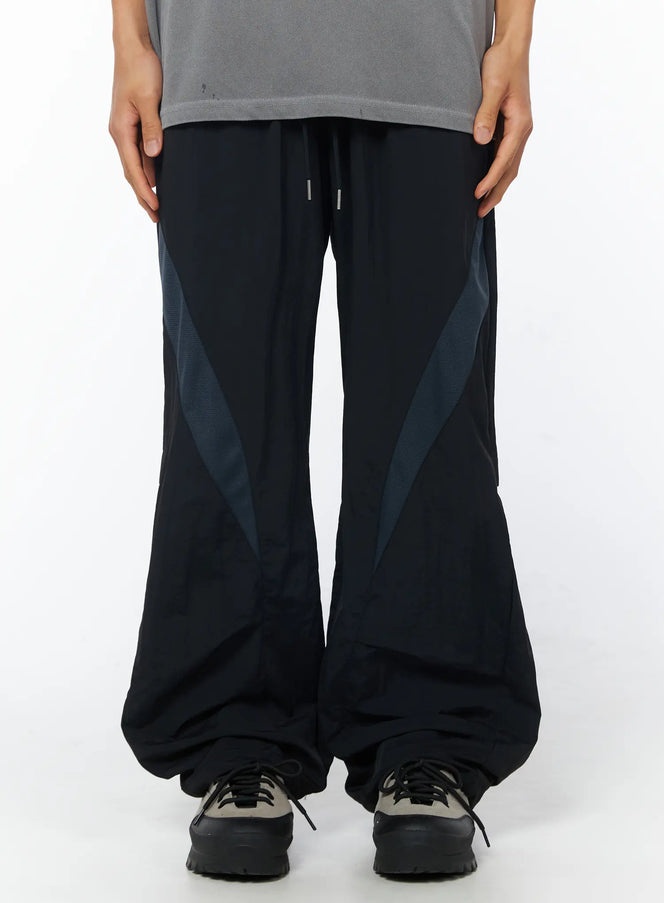 mens-breathable-tracking-pants-black-iy529 / Black