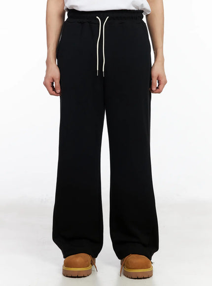 mens-casual-drawstring-sweatpants-ia501 / Black