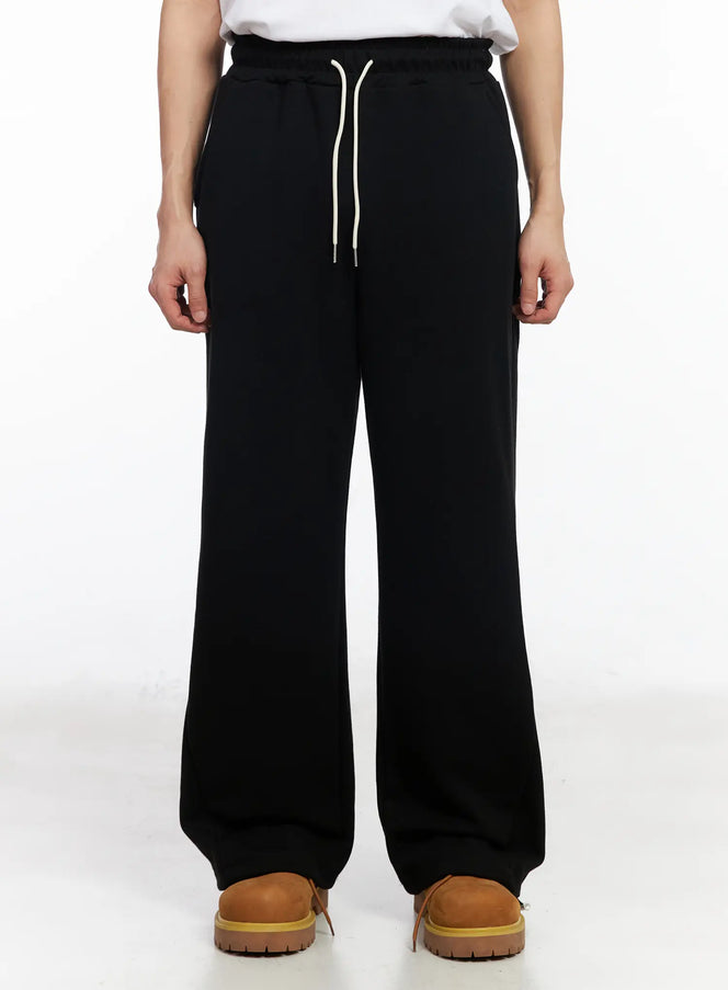 mens-casual-drawstring-sweatpants-ia501 / Black