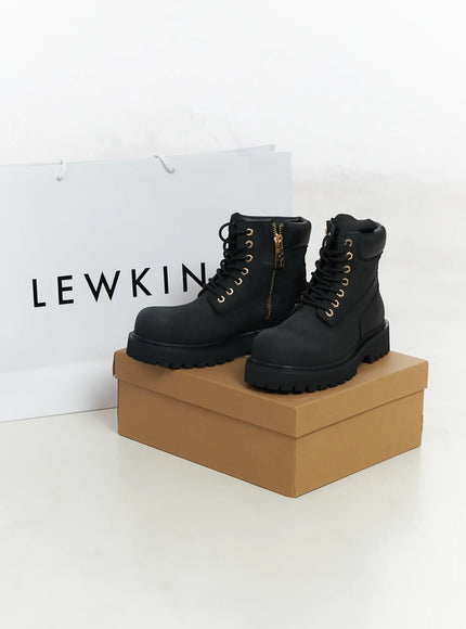 mens-lace-up-boots-im523 / Black