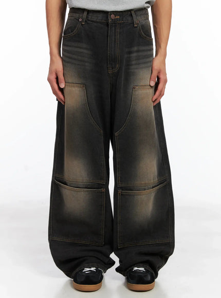 mens-wide-utility-pocket-jeans-id511 / Black