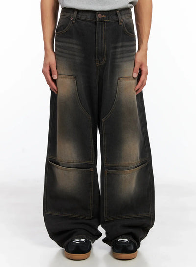 mens-wide-utility-pocket-jeans-id511 / Black