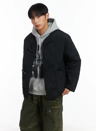 star-quilt-duffle-jacket-id515 / Black