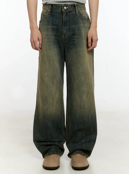 mens-vintage-washed-baggy-jeans-in503 / Blue