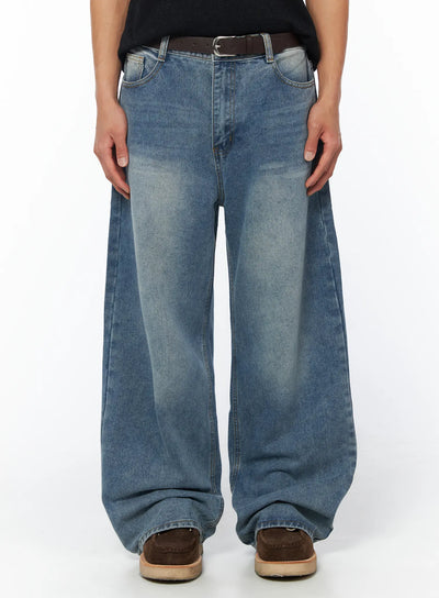 mens-abel-wide-leg-baggy-jeans-iy529 / Blue